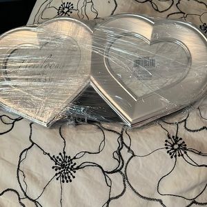 Silver heart two picture holder ! Great condition!!
